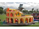 Perfect for large Dallas events, this colossal Gladiator obstacle course rental features a towering arena with pop-out obstacles