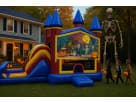 Halloween bounce house rental in Houston with slide—ideal for kids' parties in Conroe.