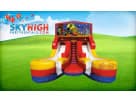 Perfect for Georgetown church festivals, this dual lane water slide rental in Austin features climbing stairs and twin slides