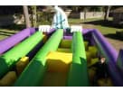Haunted House Maze rental in Houston with purple and green Victorian-style design, perfect for all-ages church festival parties
