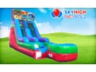 15ft Hawaiian tropical water slide rental in Dallas—wet or dry fun perfect for Grand Prairie backyard parties.