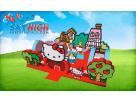 Hello Kitty toddler bounce house rental in Austin with castle design, ideal for Round Rock birthday parties.