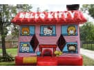Hello Kitty bounce house with water slide rental in Dallas—kid-friendly backyard setup ideal for Fort Worth birthday parties.