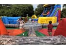 Colorful interactive obstacle course rental in Austin with climbing walls and slides, ideal for San Marcos birthday parties.