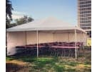 Perfect for Houston weddings and events, this 20ft x 30ft frame tent rental seats up to 100 guests theater-style with clear