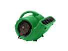 Green 1/3 HP air mover blower rental in Dallas with digital controls, ideal for keeping inflatable structures properly ventilated