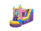 Perfect for Houston princess parties, this Disney Princess castle bounce house rental holds up to 8 kids with dual slides