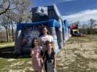 Star Wars obstacle course rental in Houston with 50ft wet or dry slide, ideal for Cypress birthday parties.