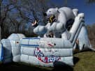 Dual-lane polar bear Arctic Plunge slide rental in Austin — perfect for winter-themed Cedar Park school events with simultaneous