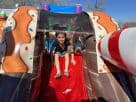 Gingerbread Wonder Playland bounce house rental in Dallas with slide, perfect for Irving holiday events and indoor or outdoor