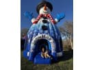 Blue Snowmageddon bounce house rental for Houston with snowflake designs, ideal for Sugar Land parties.