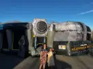 Star Wars Millennium Falcon gray and black bounce house rental in Dallas, ideal for Lewisville birthday parties and celebrations.
