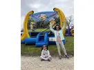 Minions bounce house with water slide rental in Dallas—3in1 combo perfect for outdoor parties in Arlington.
