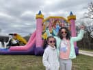 Disney Princess bounce house rental with wet or dry slide in Houston backyard, holds up to 6 kids, ideal for League City birthday