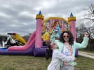 Perfect for Round Rock birthday parties, this Disney Princesses bounce house rental in Austin features wet or dry functionality