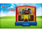 13x13 Incredibles bounce house rental in Dallas with red and yellow character graphics, perfect for Lewisville parties.
