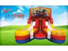 Perfect for Fort Worth birthday parties, this 16ft Incredibles water slide rental in Dallas features dual splash pools for summer