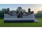 King of the Moon Walk space-themed bounce house rental in Austin with dual slides, perfect for Pflugerville birthday parties