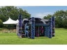 Battle Dome Laser Tag Arena rental in Austin with 8 laser guns, perfect for team competitions in this neon-lit inflatable maze.