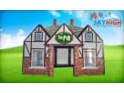 Inflatable Pub rental in Houston with brick and timber design—ideal for Sugar Land college parties and adult events.