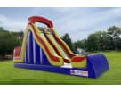 18ft rock climb and dual lane dry slide rental in Dallas, perfect for Lewisville birthday parties with red, yellow, and blue