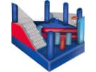 Perfect for Dallas parties, this Ninja Turtles 5in1 bounce house rental features dual slides, obstacles, and a climbing wall