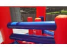 SpongeBob 5-in-1 bounce house with dual-lane slide rental in Dallas, holds up to 8 kids, ideal for McKinney birthday parties.