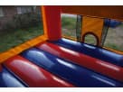 SpongeBob bounce house rental in Austin backyard—13x13 moonwalk ideal for kids' parties in Leander.