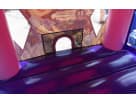 Sofia the First bounce house rental in Dallas with pink castle turrets, ideal for kids 3 and up at birthday parties.