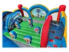 Perfect for Lewisville toddler parties, this Paw Patrol obstacle course rental in Dallas features climbing steps, dual slides