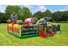 Perfect for Pflugerville toddlers, this construction-themed obstacle course rental in Austin holds up to 8 kids with climbing