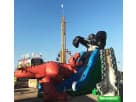 Kongo Crazy T-Rex double slide obstacle course rental in Austin with 43-foot dry slide, perfect for kids ages 3 and up.