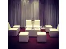 8 Person Lounge Furniture Set rental in Houston with white modular seating — ideal for The Woodlands indoor and outdoor events.