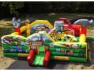 Perfect for Leander toddlers, this construction-themed obstacle course rental in Austin holds up to 8 kids with climbing