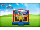 Little Mermaid 13x13 bounce house rental in Dallas with mesh windows, ideal for Lewisville parties.