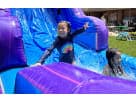 Large llama bounce house with wet or dry slide rental in Dallas, perfect for Plano birthday parties with up to 10 kids.