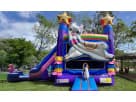 Unicorn bounce house rental in Houston with dual slides, ideal for Pasadena birthday parties.
