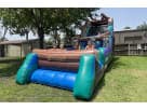 Perfect for Dallas summer parties, this 21ft Wild Rapids water slide rental features a thrilling adventure-themed design
