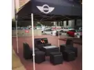 Perfect for Cypress outdoor parties, this 8 person black lounge furniture rental in Houston features premium seating