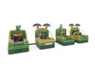 Tropical Luau Carnival Game Station rental in Houston with basketball hoop, tee-ball stand, and interactive games—ideal for Sugar