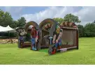 Lumberjack axe throw game rental in Houston features interactive gameplay ideal for Spring parties.