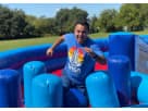 Renta de obstáculo U-Turn 140ft en Houston, ideal para fiestas extremas en Cypress con desafíos de padres e hijos.