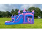 Mega Pink Bounce House Combo rental in Houston with dual slides — ideal for The Woodlands parties.
