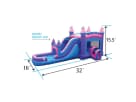 Mega pink bounce house combo with dual water slides available for rental in Houston—perfect for Cypress birthday parties