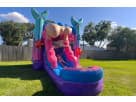Mermaid bounce house rental in Dallas with dual water slides, ideal for wet or dry summer parties in Lewisville.
