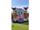 Mickey Jumper bounce house rental in Austin—compact moonwalk perfect for small yards and Pflugerville birthday parties, holds up