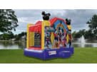 Mickey Mouse bounce house rental in Houston park setting, Disney-licensed moonwalk ideal for birthday parties and all ages.