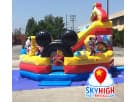 Toddler Mickey Mouse bounce house with dual slides available for rental in Houston—perfect for Sugar Land birthday parties.