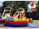 Mickey Playzone toddler bounce house rental in Houston with dual slides—ideal for Pearland parties and kids ages 2 to 8.
