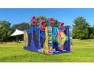 Renta de obstáculos Minions de 50ft en Houston con múltiples desafíos — ideal para fiestas infantiles en Sugar Land.